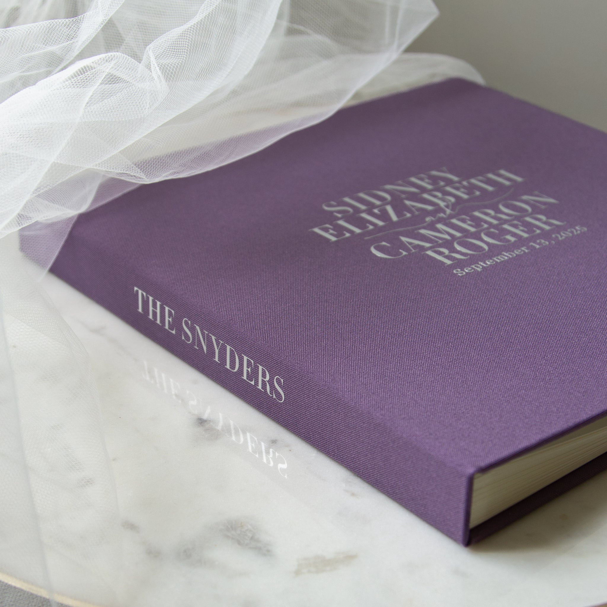 Lavender + Silver Metallic  | Guest Book