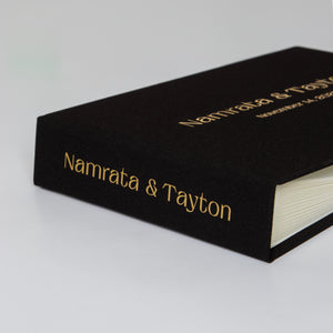 Black + Real Gold | Guest Book