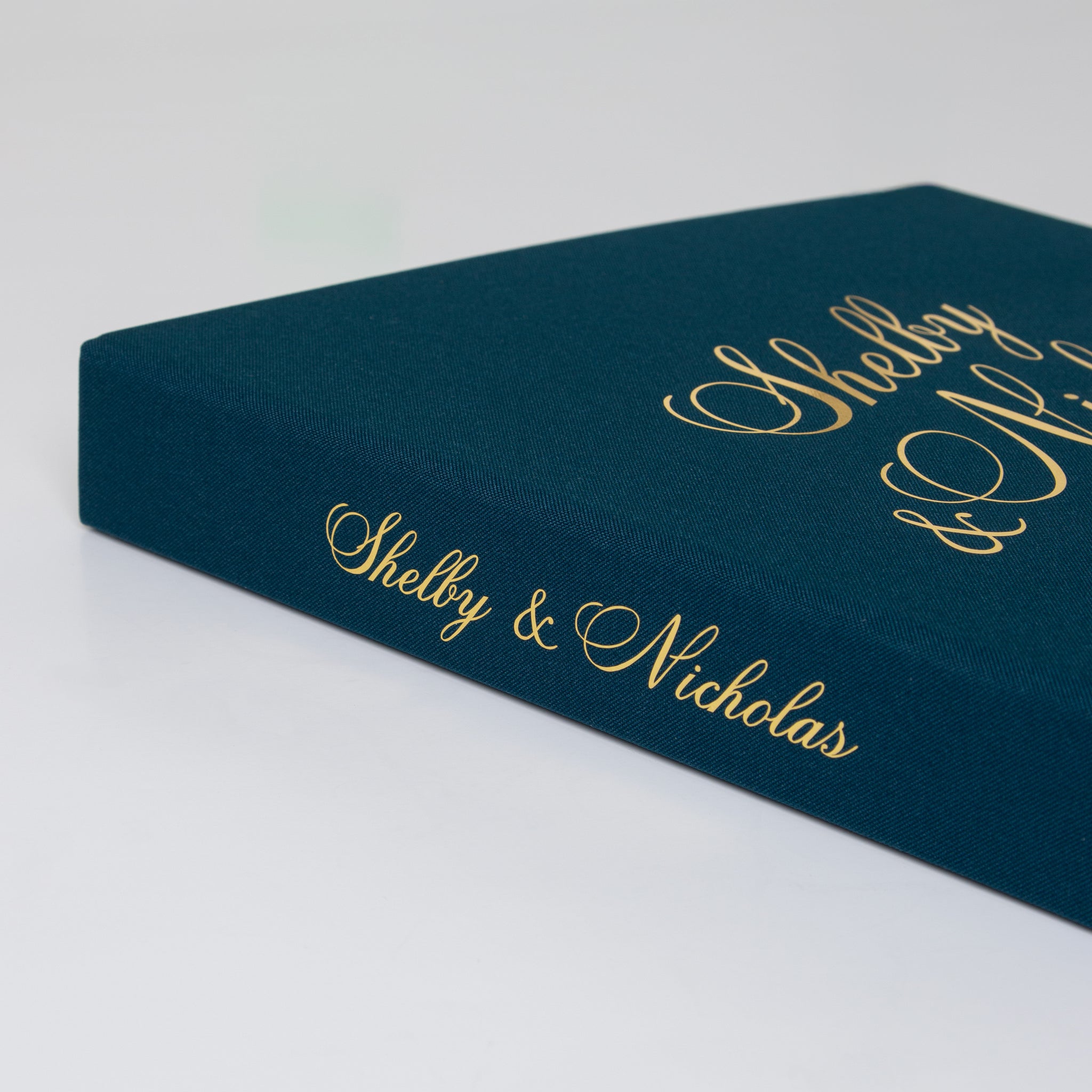 Petrol Blue + Real Gold | Guest Book