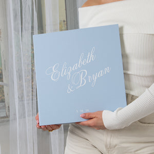 Light Blue + White Velour | Guest Book
