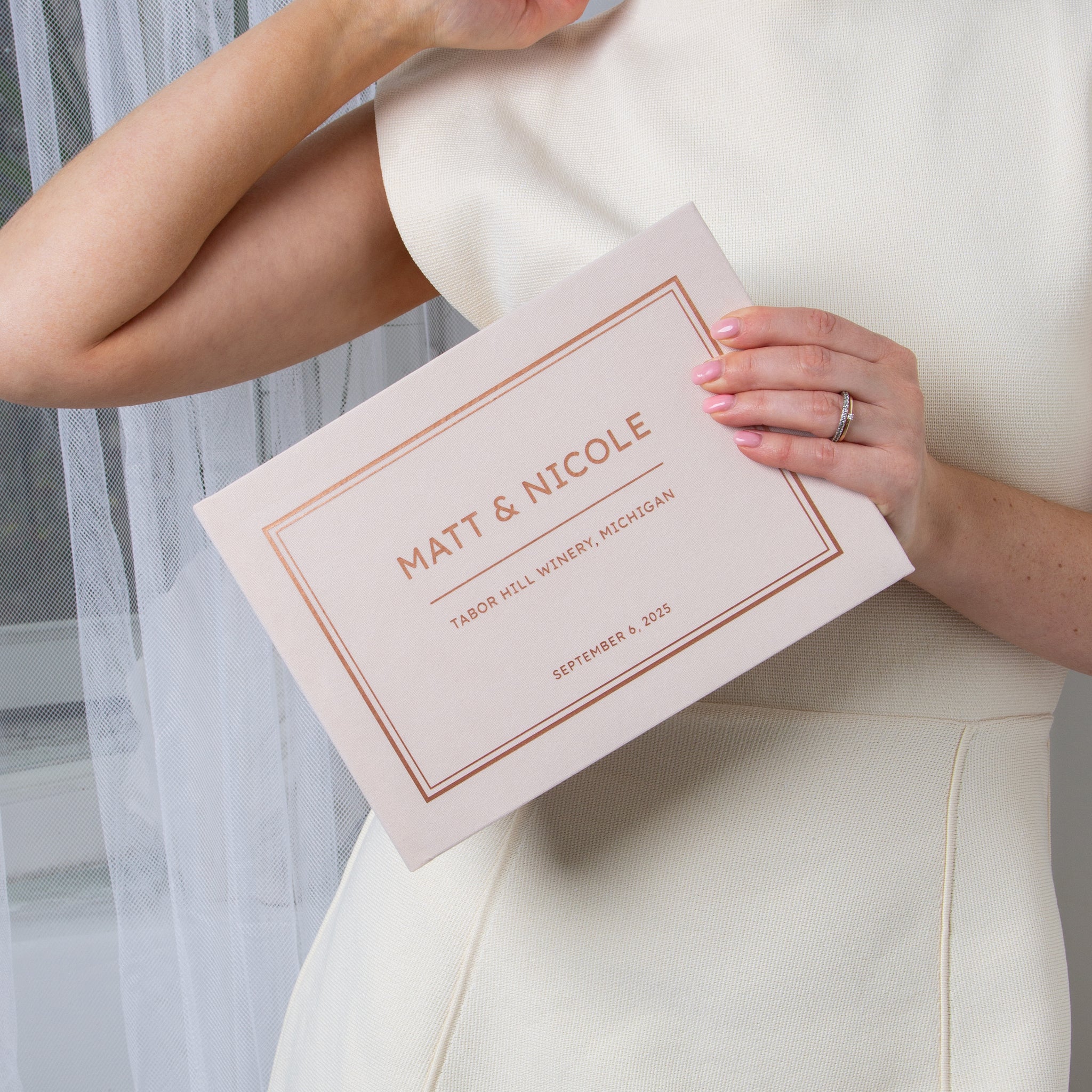 Cream + Rose Gold | Guest Book
