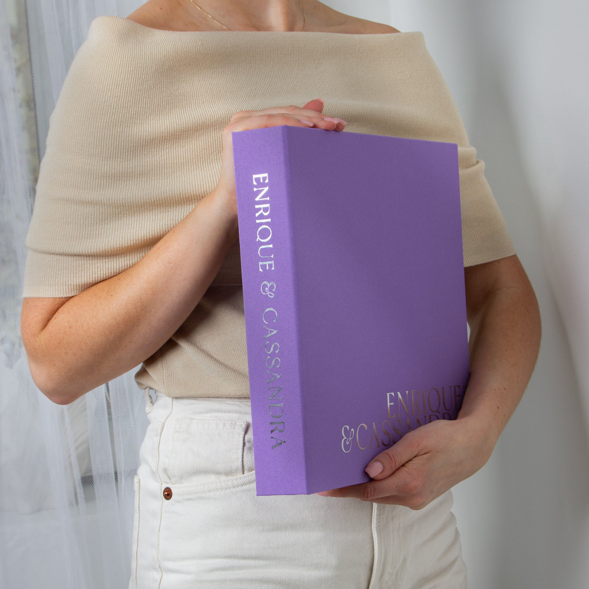 Lilac + Silver Metallic | Guest Book