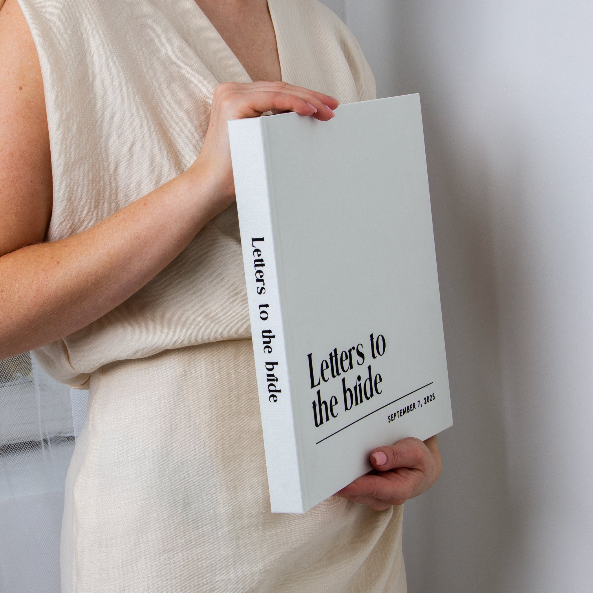 Silky White + Black Velour | Letters to Bride Guest Book