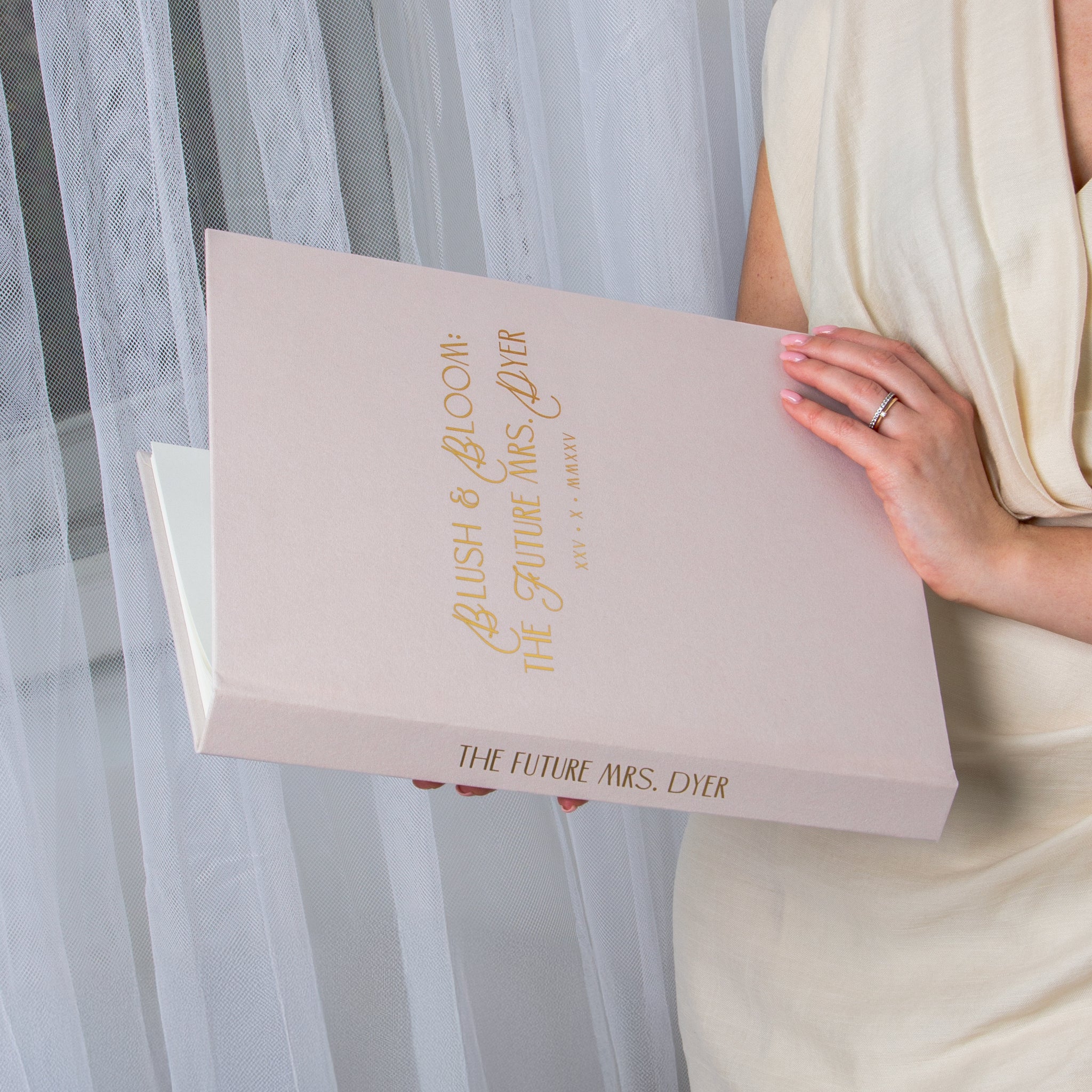 Cream + Real Gold |  Letters to Bride Guest Book