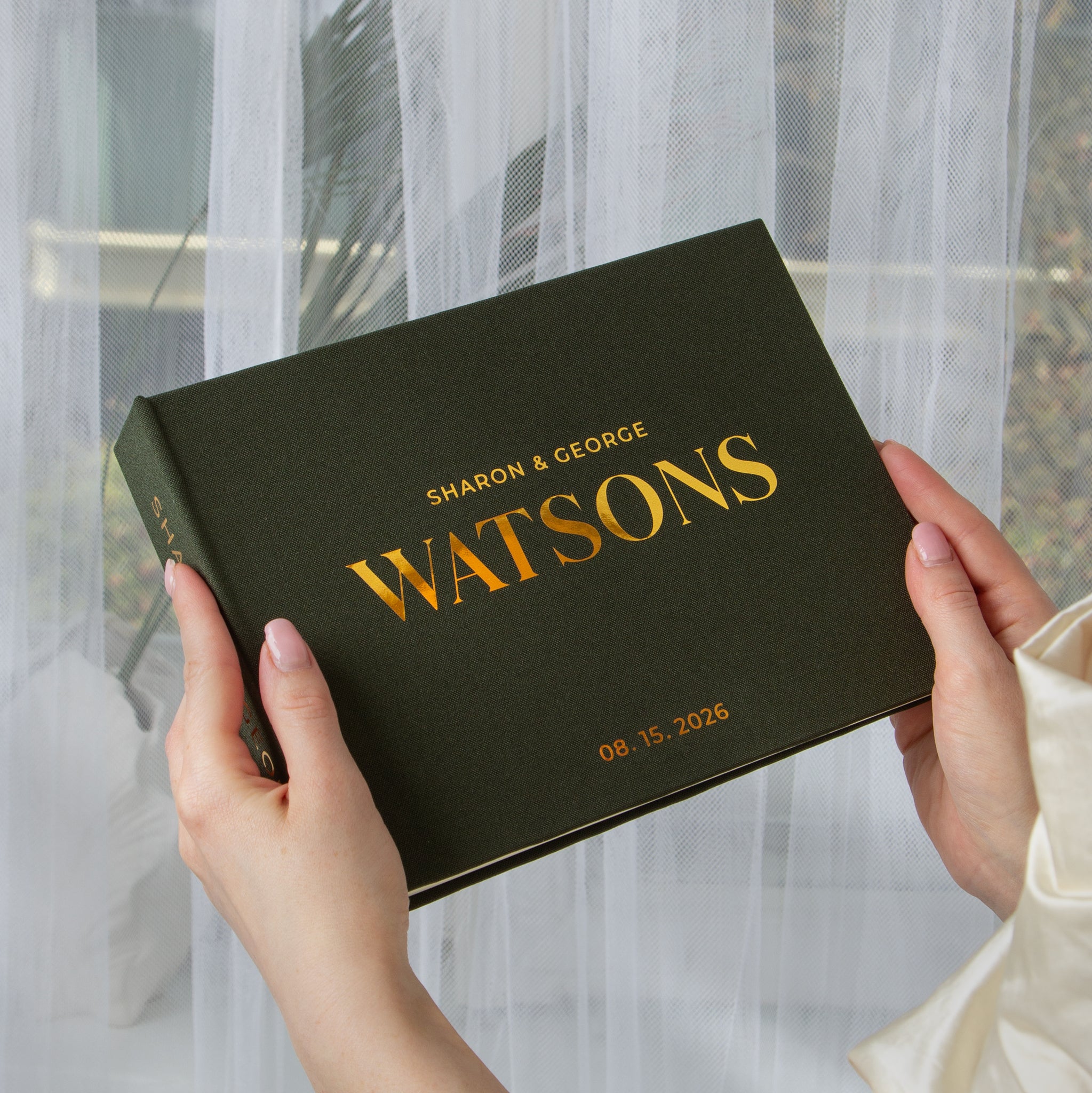 Woodland Green + Gold Metallic | Guest Book