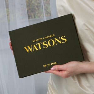 Woodland Green + Gold Metallic | Guest Book