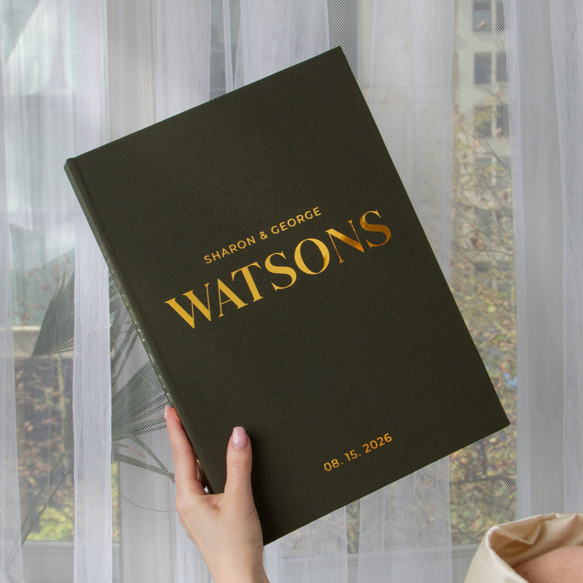 Woodland Green + Gold Metallic | Guest Book