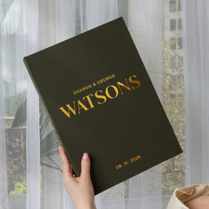 Woodland Green + Gold Metallic | Guest Book