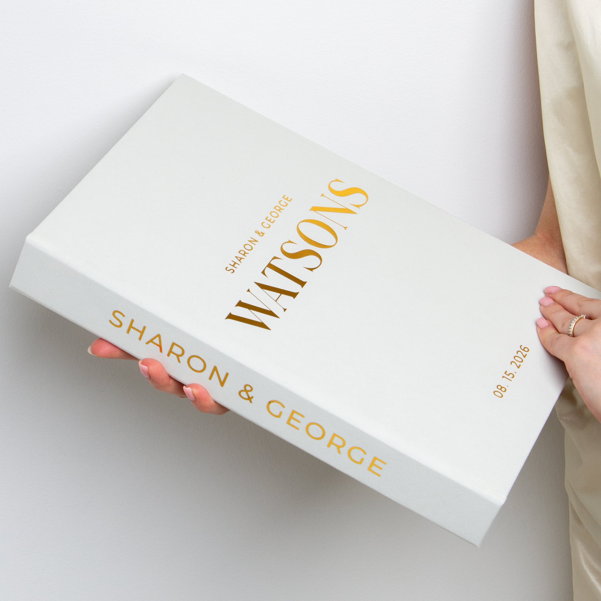 Silky White + Gold Metallic | Guest Book