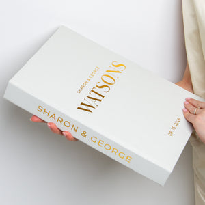 Silky White + Gold Metallic | Guest Book
