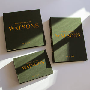 Woodland Green + Gold Metallic | Guest Book