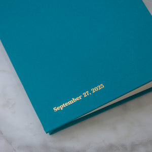 Teal Blue + Real Gold | Guest Book