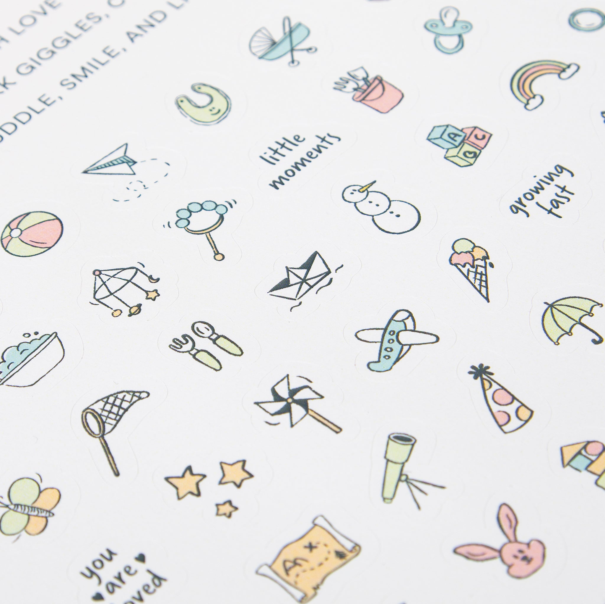 Baby Style Stickers for 1st Year Albums, entertain your guest