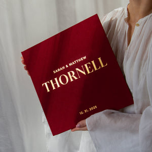 Cherry + Gold Metallic | Guest Book