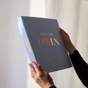 Light Blue + Gold Metallic | Guest Book