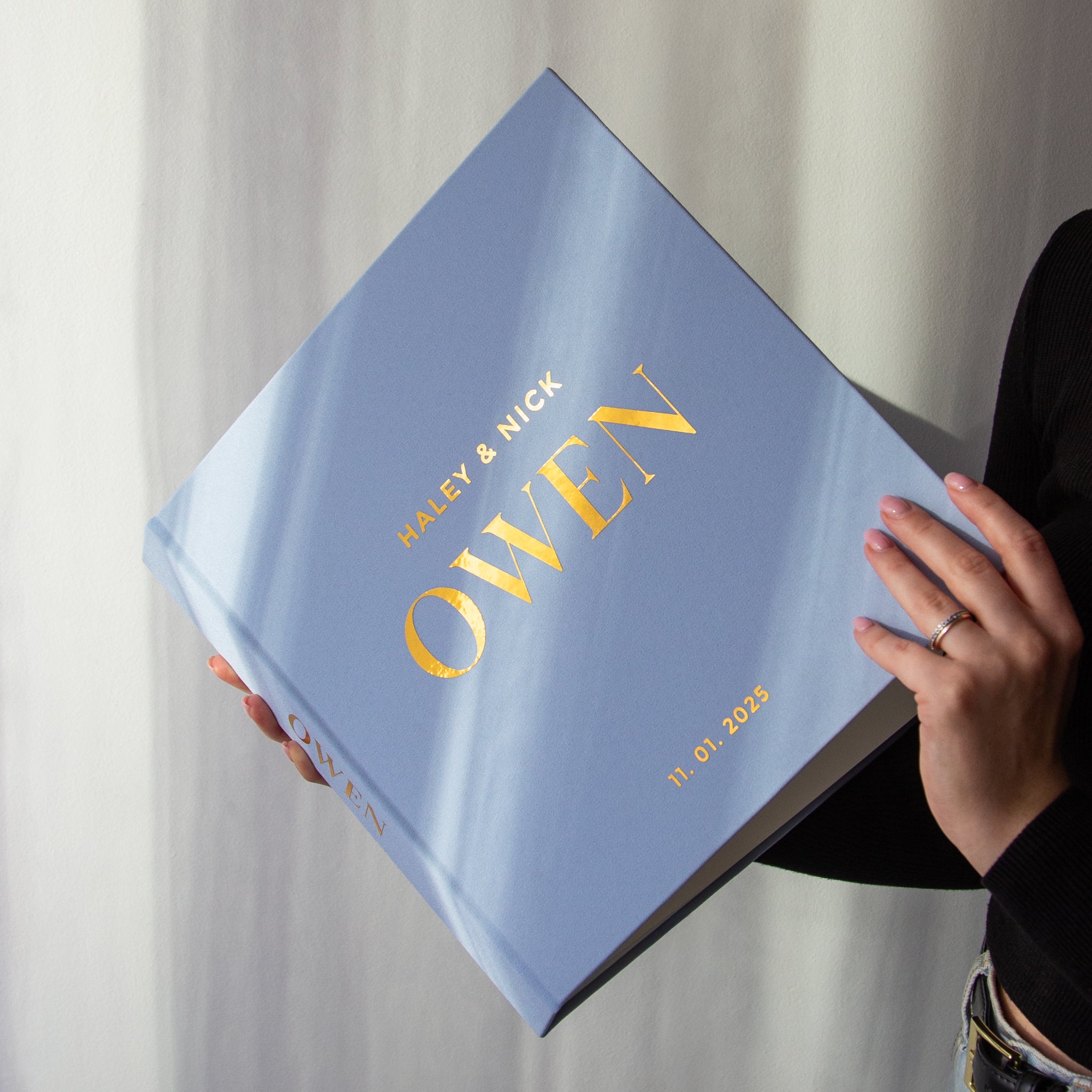 Light Blue + Gold Metallic | Guest Book