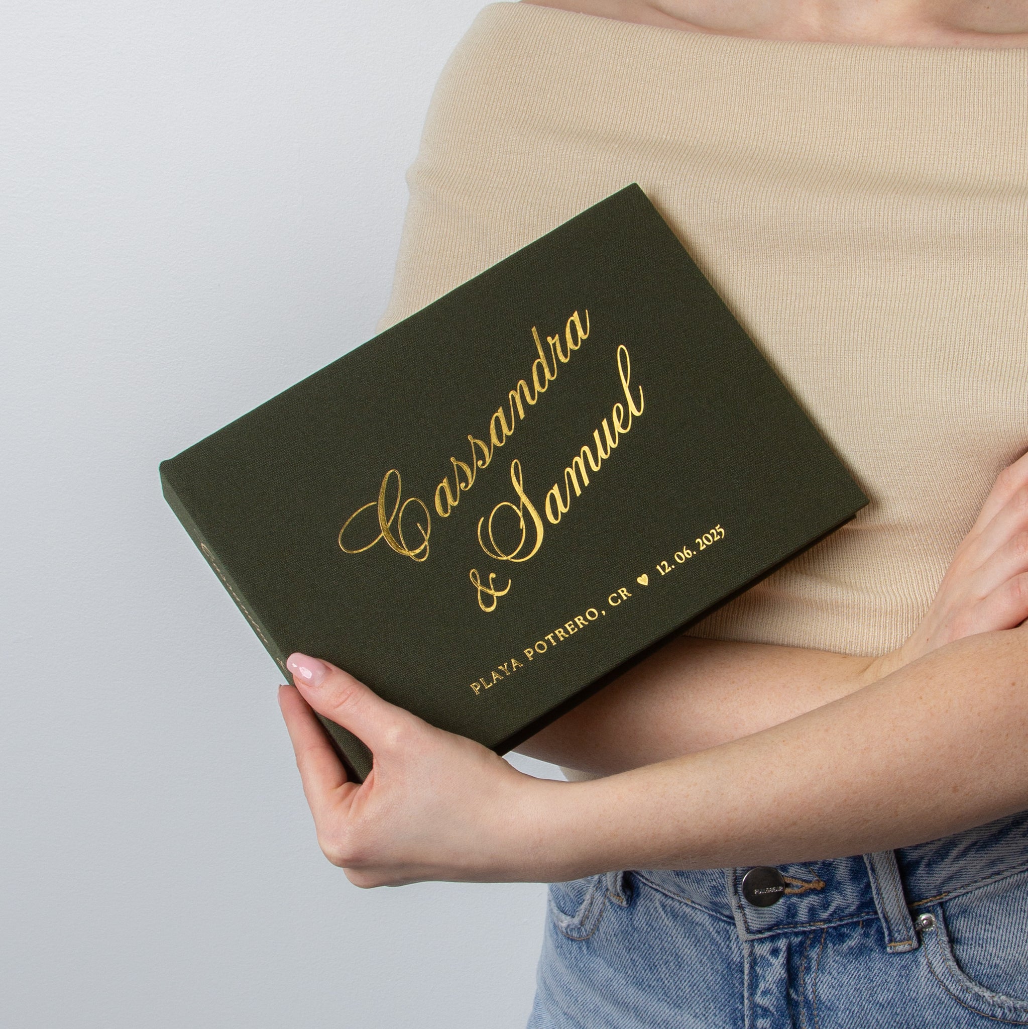 Woodland Green + Real Gold | Guest Book