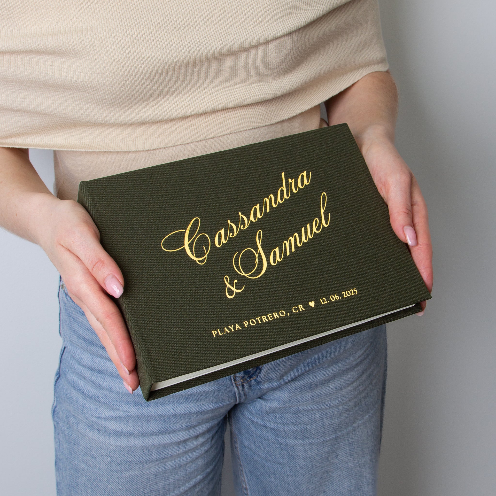 Woodland Green + Real Gold | Guest Book