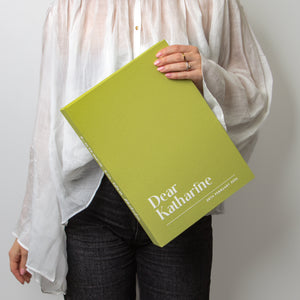Olive Green + White Velour | Letters to Bride Guest Book