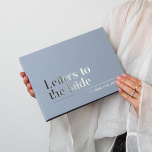 Dusty Sky Blue + Real Silver | Letters to Bride Guest Book