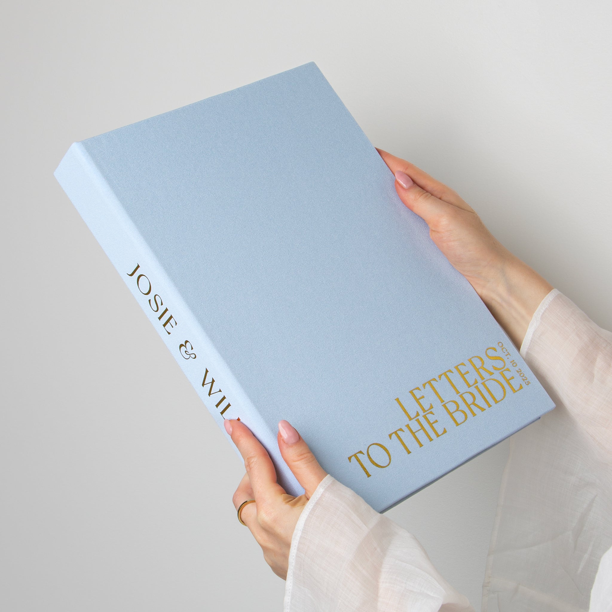 Light Blue + Real Gold | Letters to Bride Guest Book
