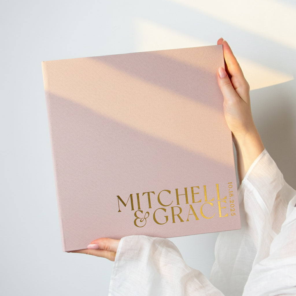 Vintage Rose + Real Gold | Guest Book