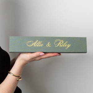 Sage Green + Real Gold | Guest Book