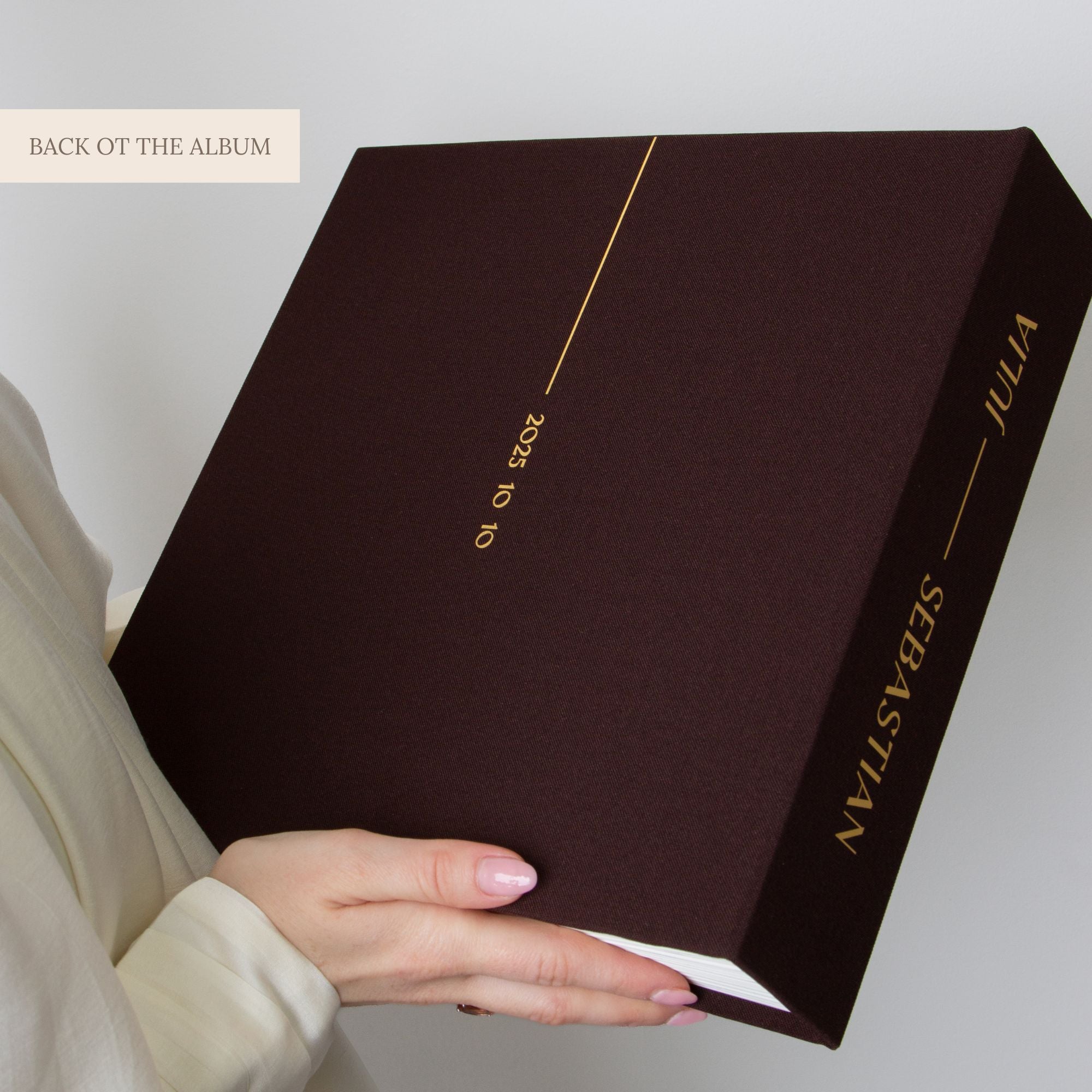 Brown + Real Gold | Guest Book
