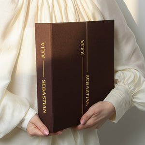 Brown + Real Gold | Guest Book