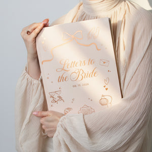 Cream + Rose Gold | Letters to Bride Guest Book