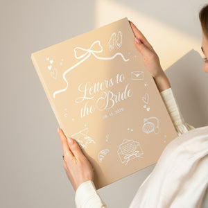 Sand + White Velour | Letters to Bride Guest Book