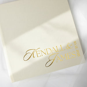 Ivory + Real Gold | Guest Book