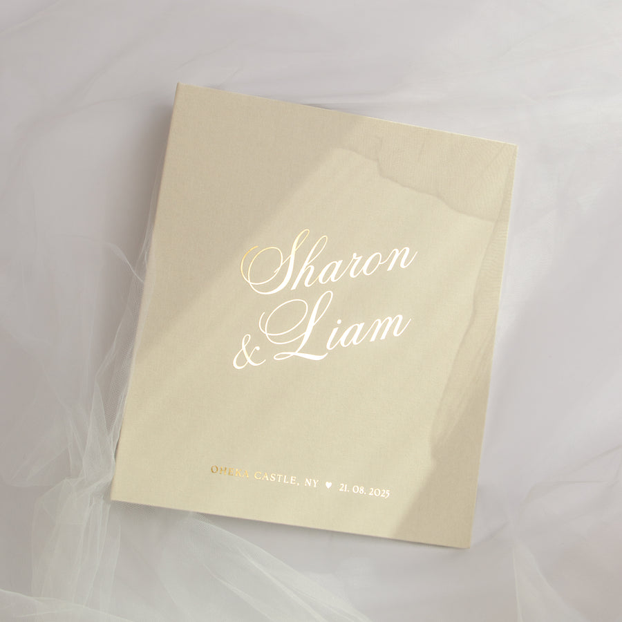 Ivory + Real Gold | Binder with Sleeves