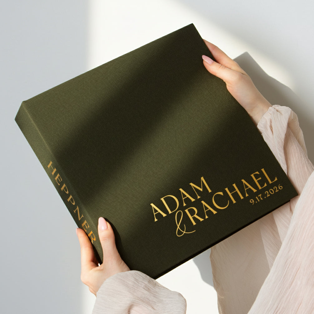 Woodland Green + Gold Matte | Guest Book