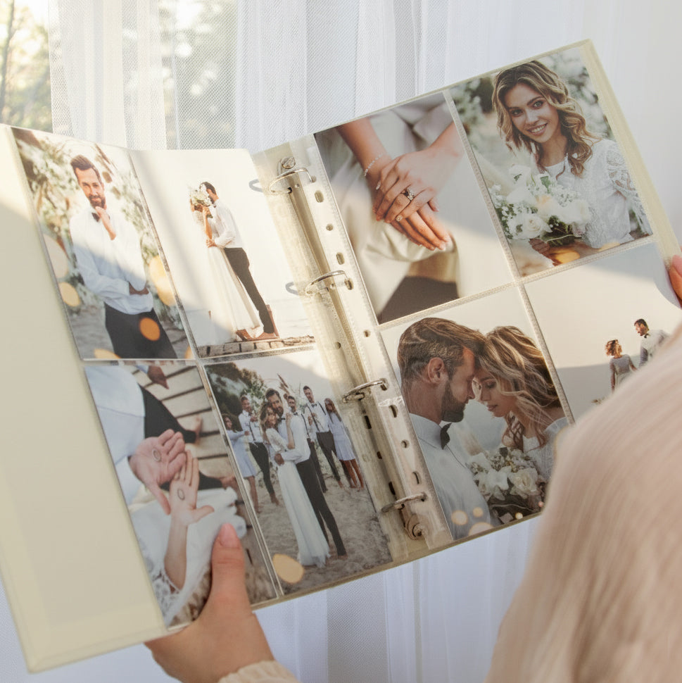 Ivory + Real Gold | Binder with Sleeves