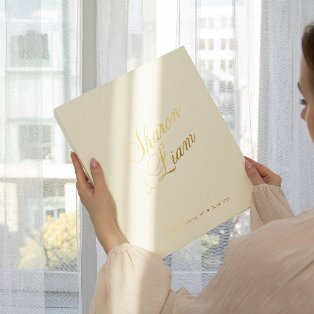 Ivory + Real Gold | Binder with Sleeves