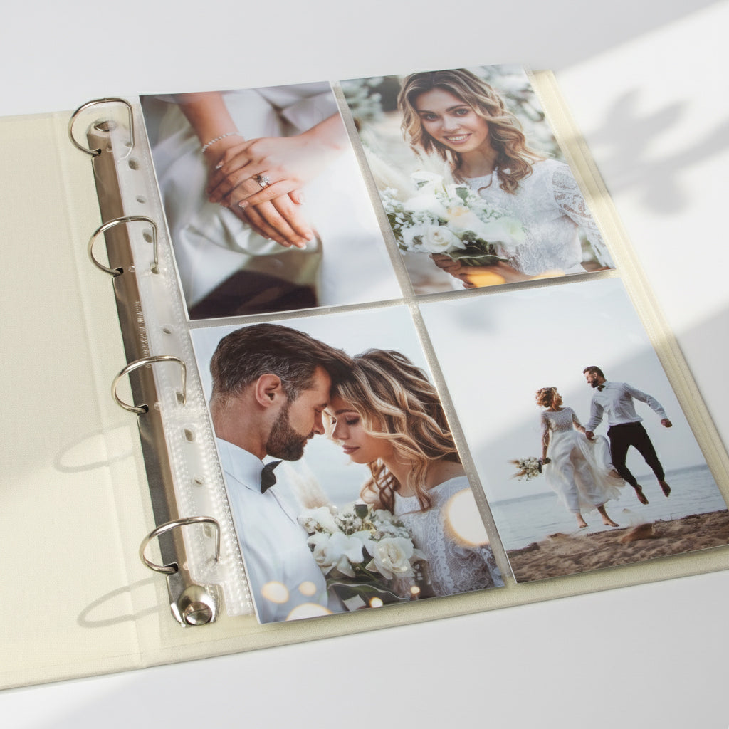 Ivory + Real Gold | Binder with Sleeves