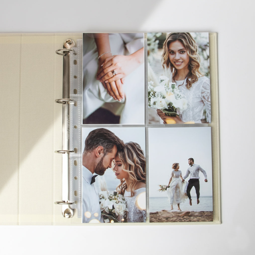 Ivory + Real Gold | Binder with Sleeves