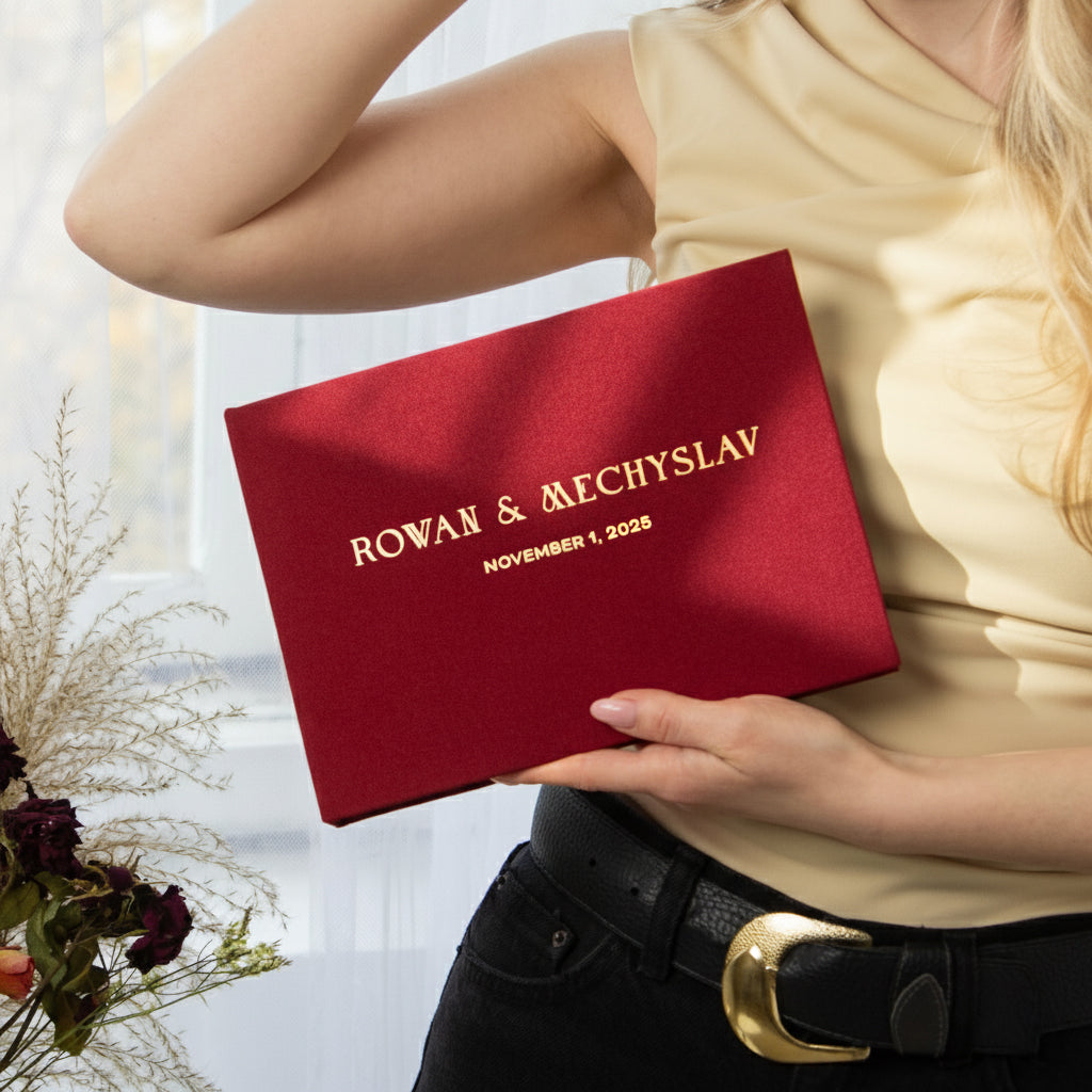 Cherry + Gold Matte | Guest Book