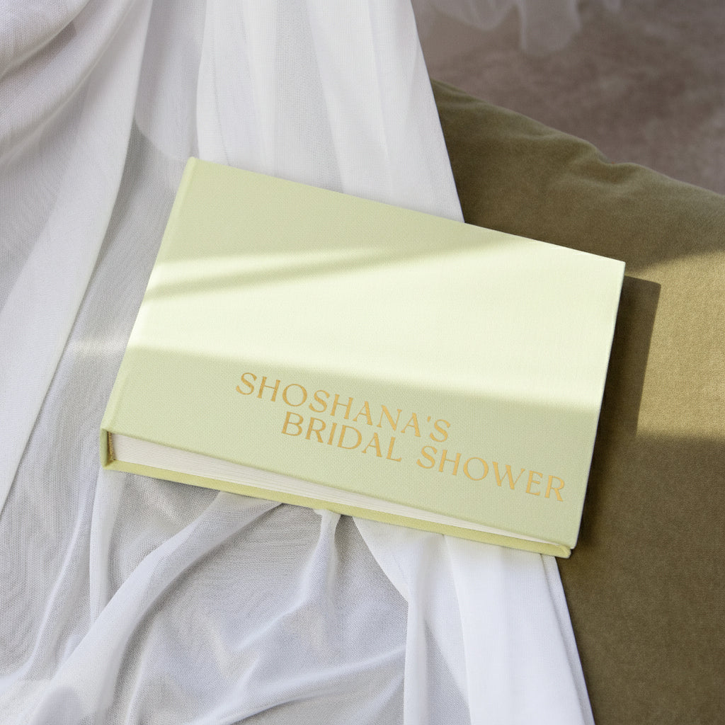 Butter Yellow + Real Gold | Letters to Bride Guest Book