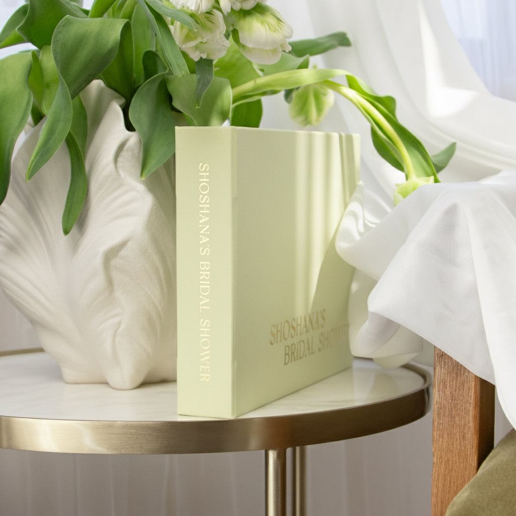 Butter Yellow + Real Gold | Letters to Bride Guest Book