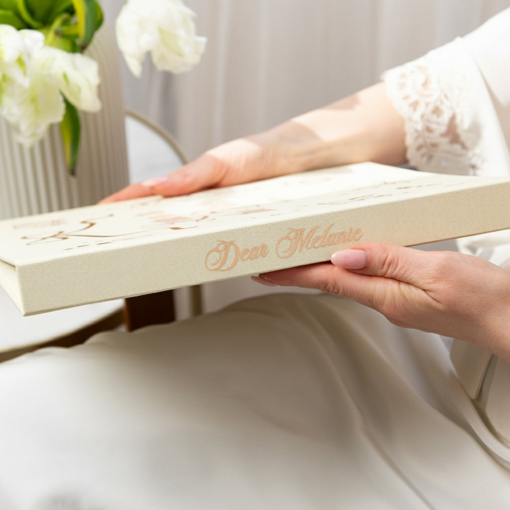 Ivory + Rose Gold | Letters to Bride Guest Book