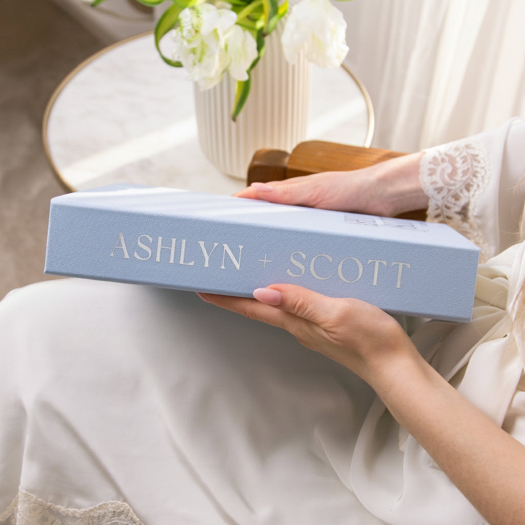 Light Blue + Real Silver | Guest Book