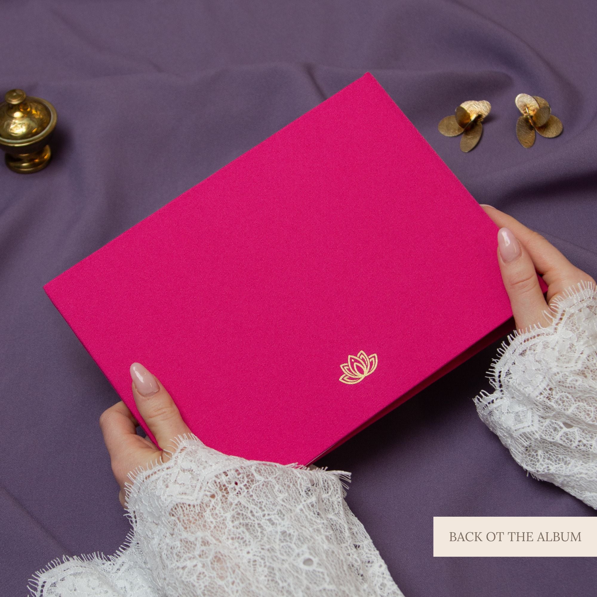 Magenta + Real Gold | Guest Book