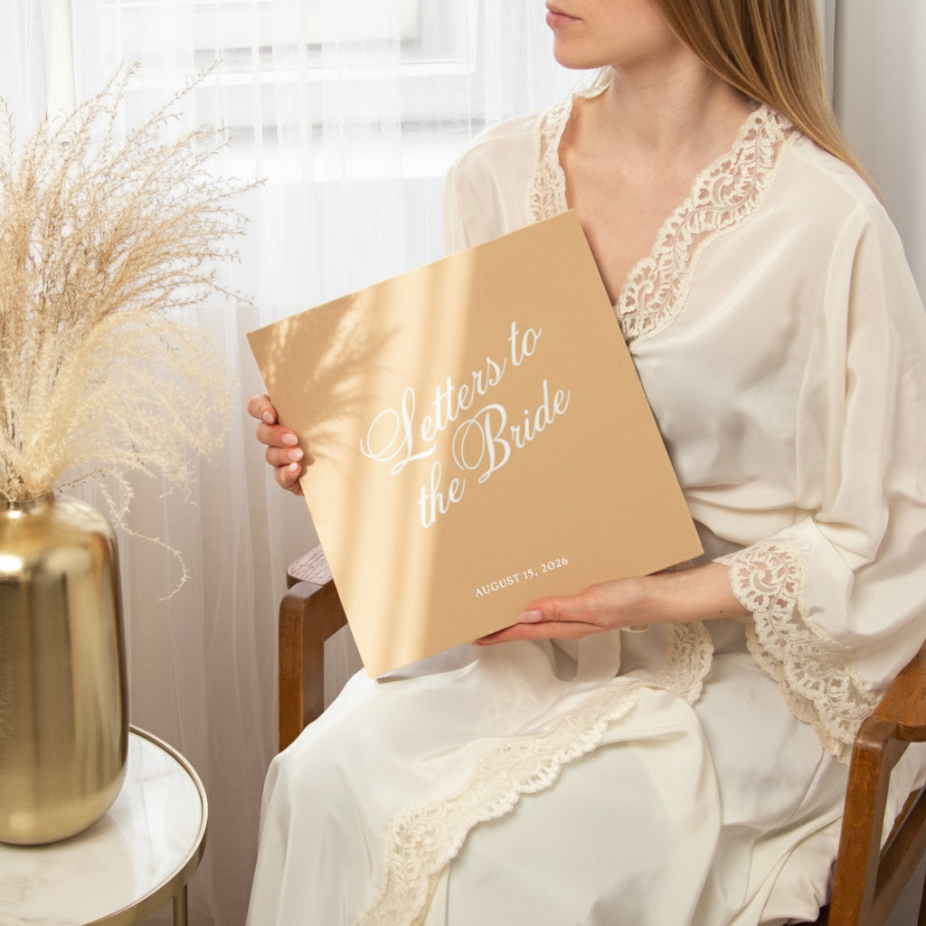 Havanna + White Velour | Letters to Bride Guest Book