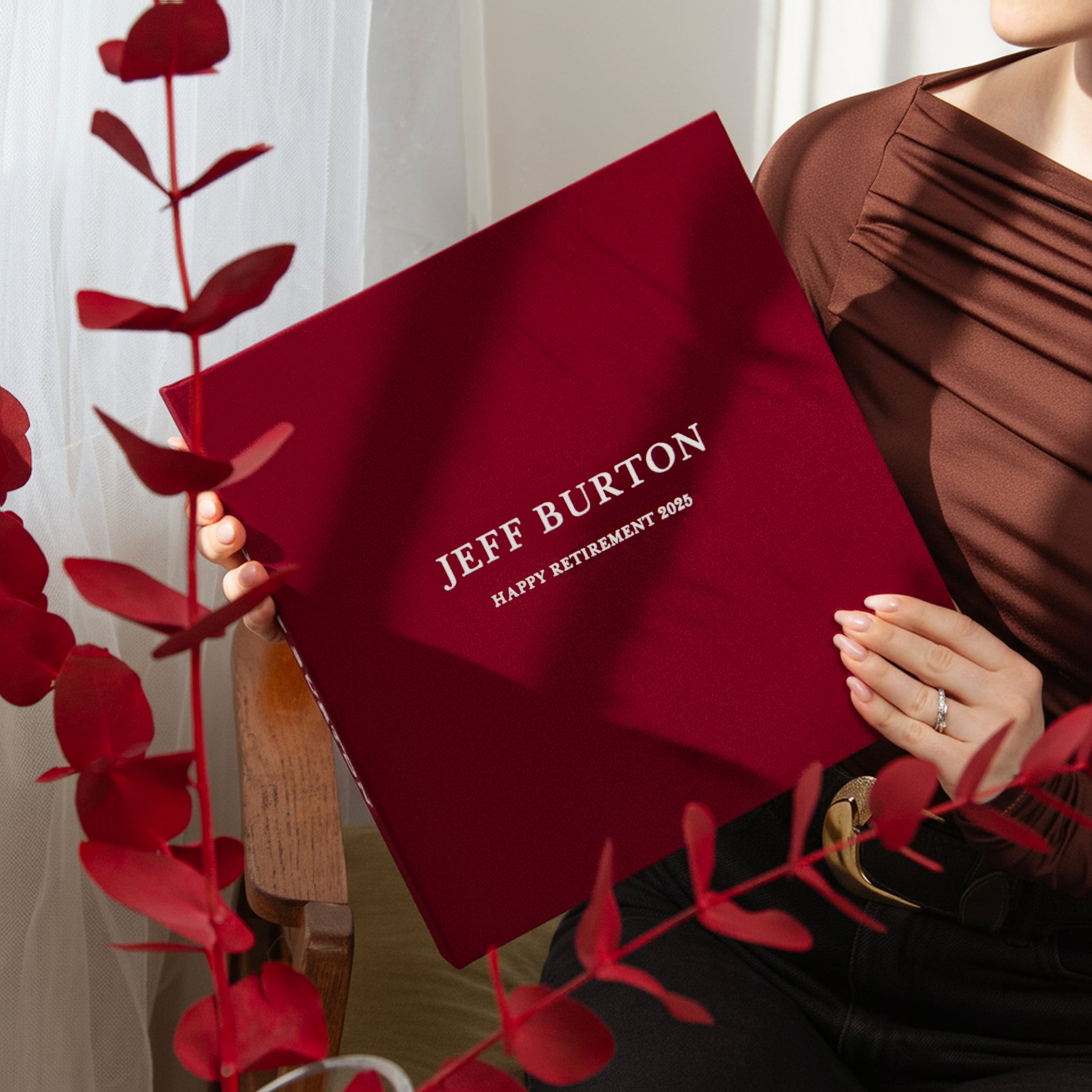 Cherry + White Velour | Guest Book