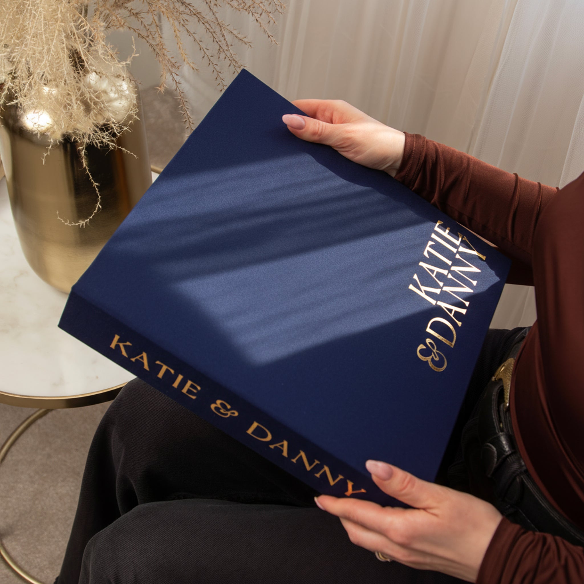 Navy Blue + Real Gold | Guest Book