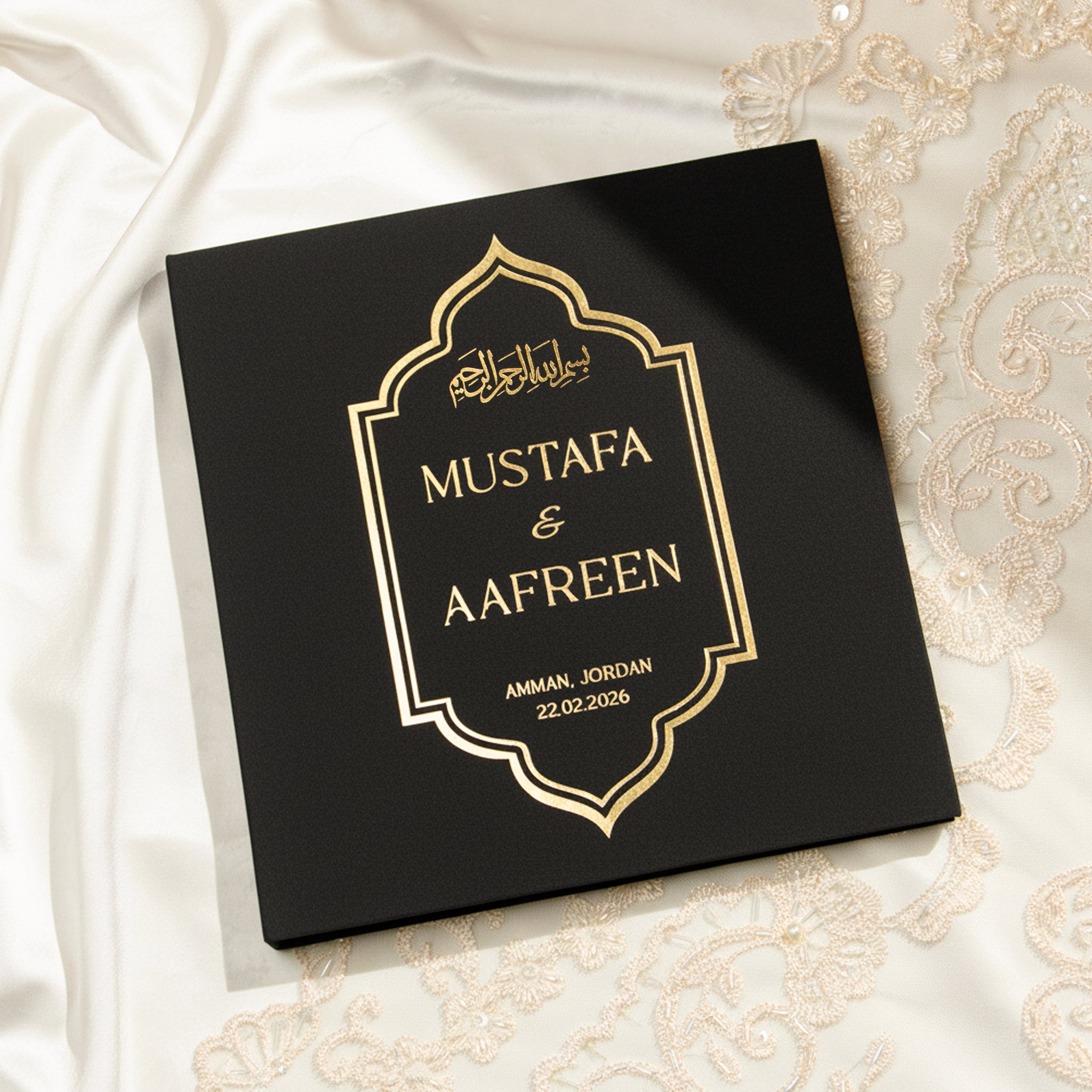 Black + Real Gold | Guest Book