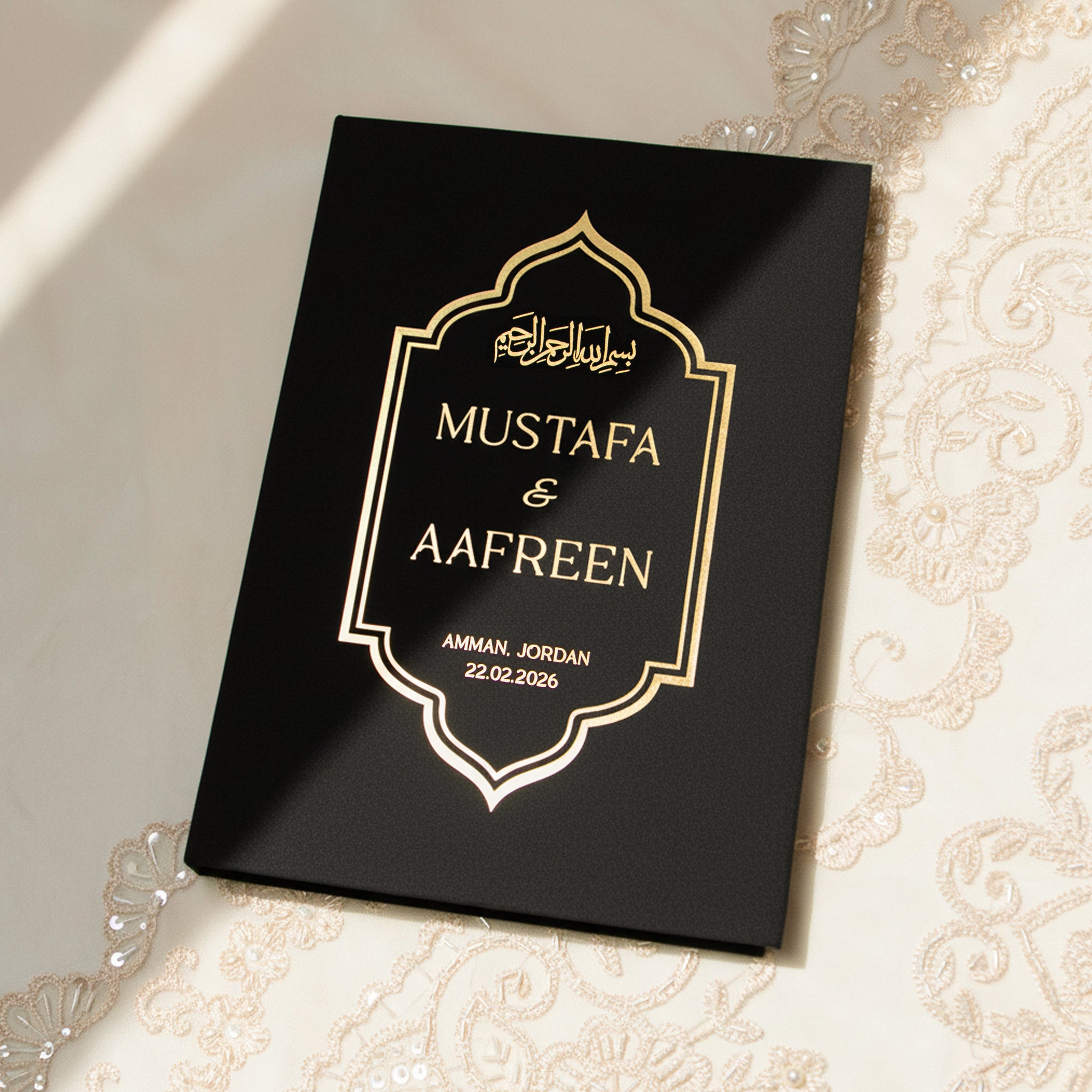 Black + Real Gold | Guest Book