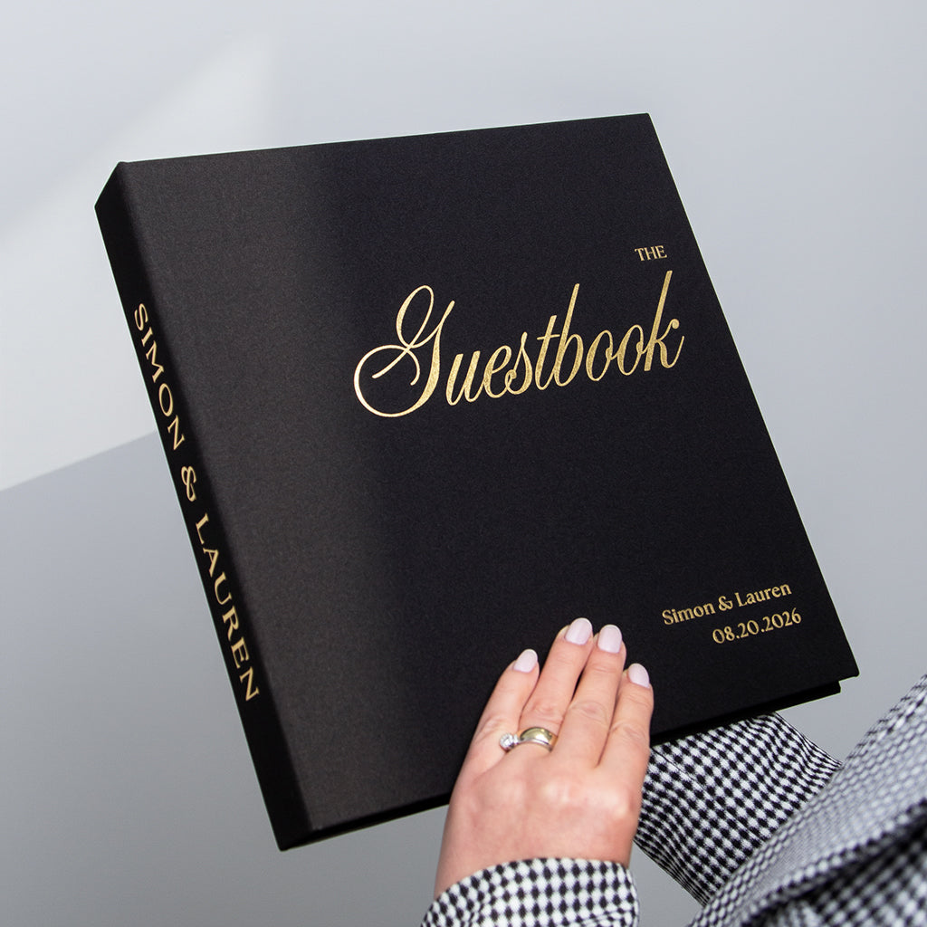 Black + Real Gold | Guest Book